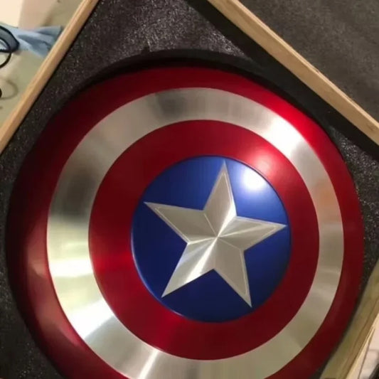 Bouclier Captain America En Métal Grand Modèle